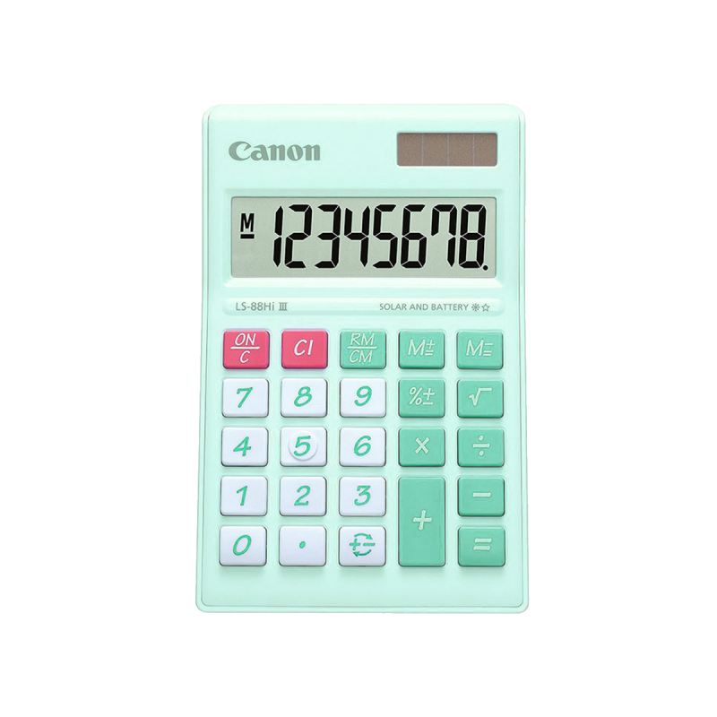 Canon LS-88 Hi III 8-digits Dual Power Mini-Desktop Calculator